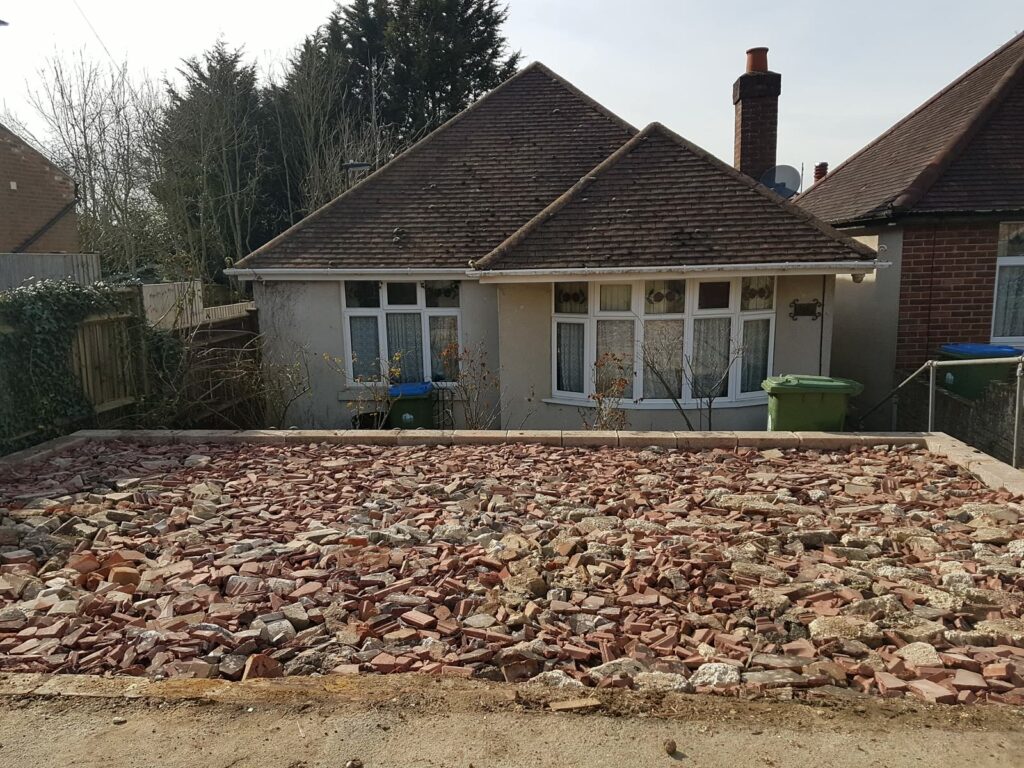 Before: the bungalow in early 2018
