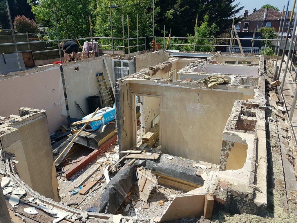 Opened up, ready for the new first floor