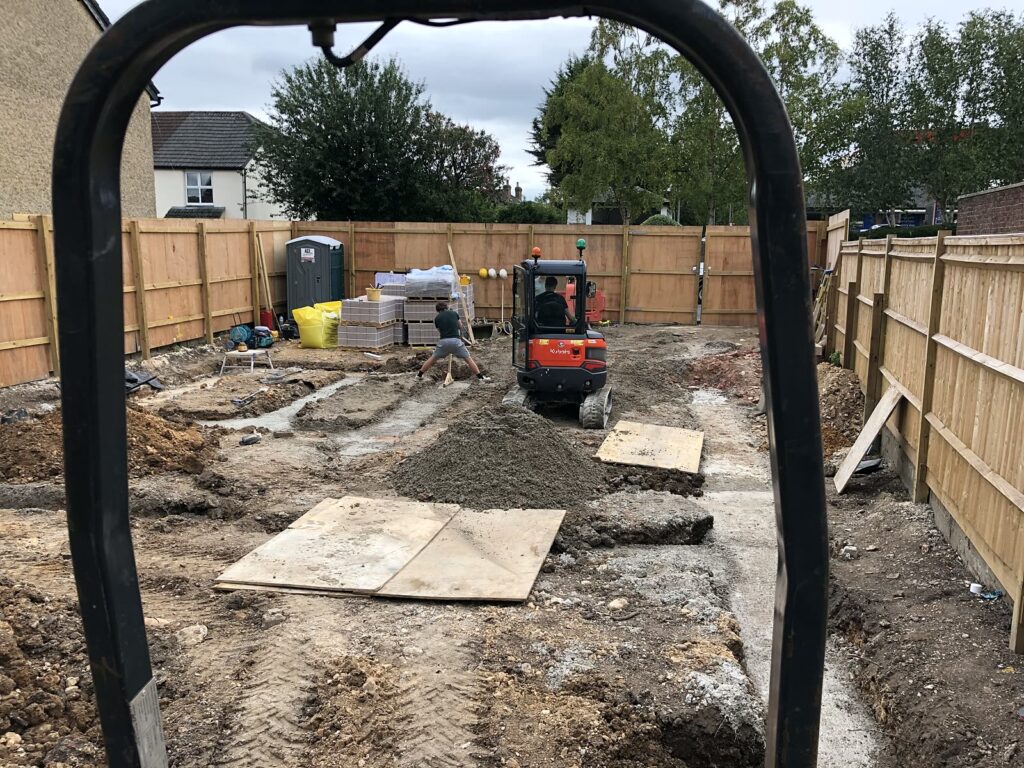 Project story: from old bungalow to two new family homes in Eastleigh Foundations dug and concreted