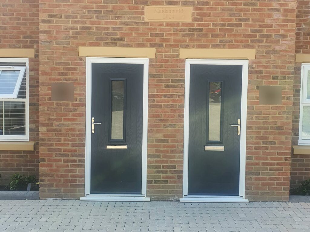 Project story: four new flats in Hampshire, from groundworks to handover Front doors to two of the four flats