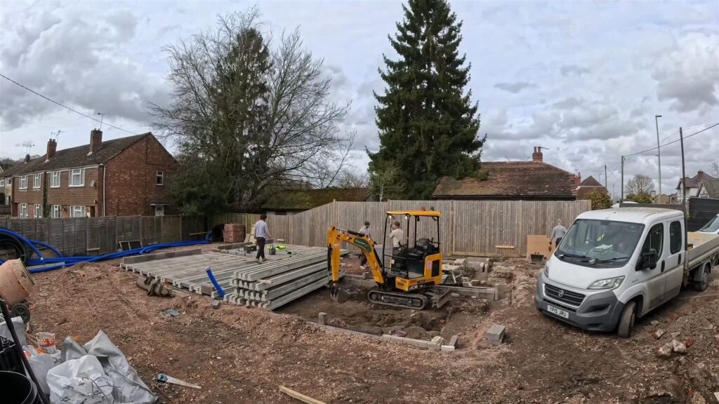 Project story: four new flats in Hampshire, from groundworks to handover Groundworks under way for four new flats in Hampshire
