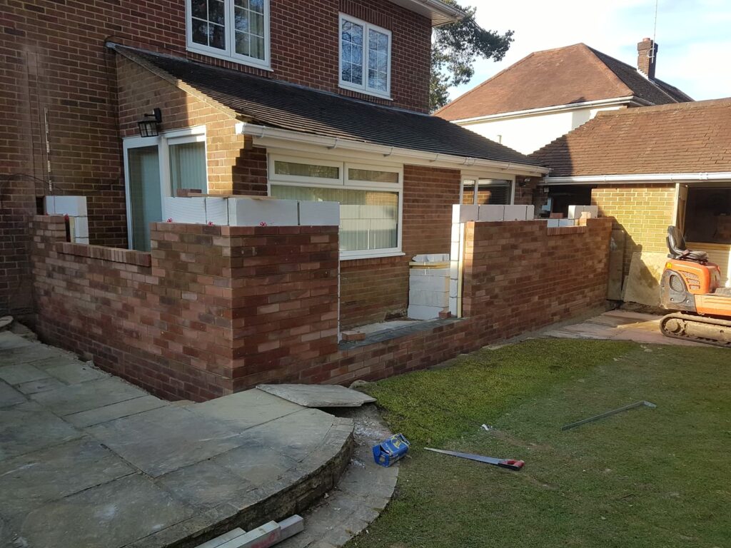 Facing brickwork to match the house